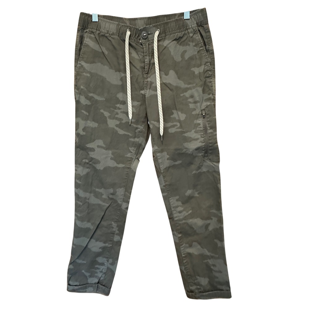 Vuori Ripstop Climber Pants Mens Medium Camo Green Stretch Hiking Trousers VW401